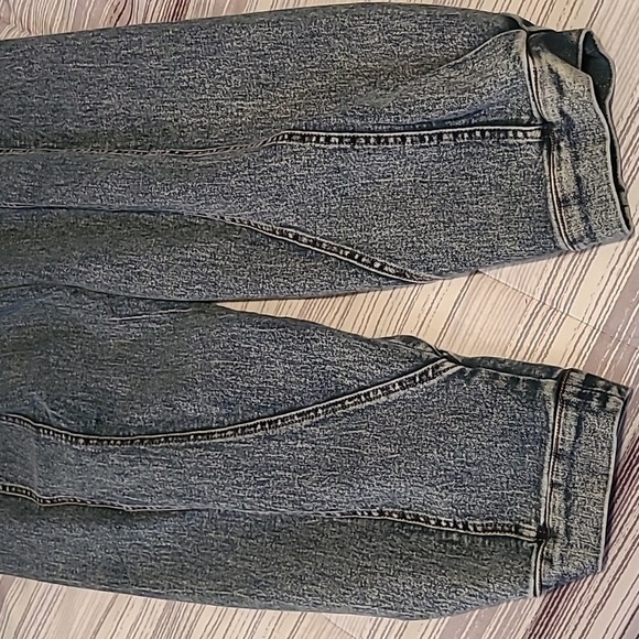 Wmns S  Denim Jumpsuit Balloon Sleeves Banded Ankles Casual Contemporary - Picture 8 of 12